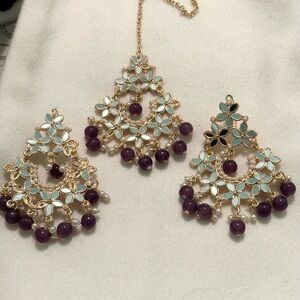 Pakistani/Indian traditional jewelry earrings set